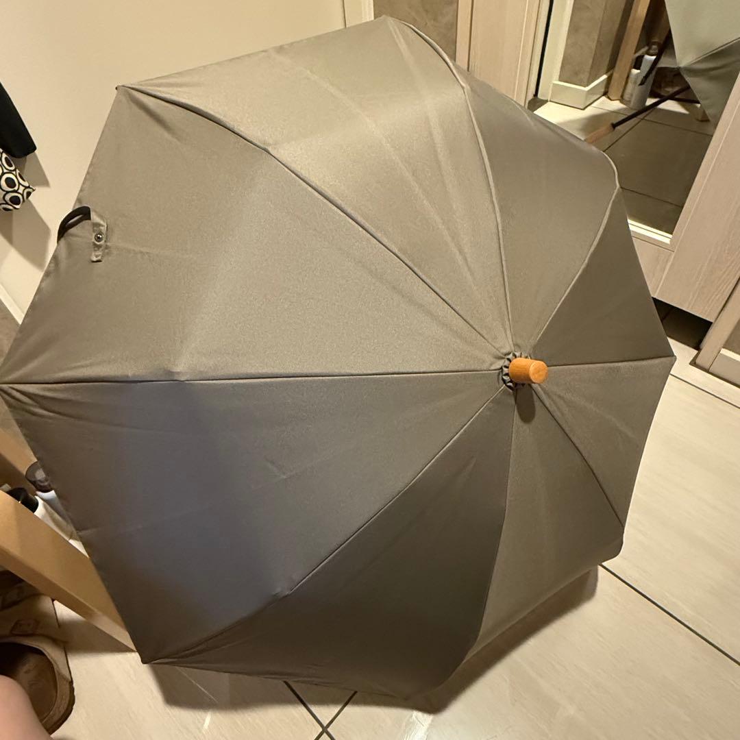サンバリア　100 日傘　2段折　カーキ　折りたたみ　折り畳み　傘　日除け