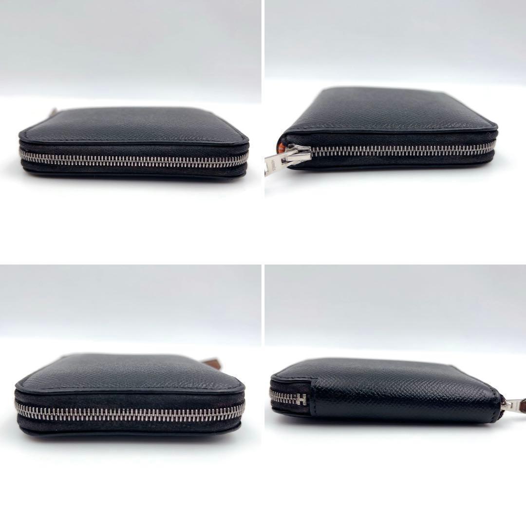 エルメス アザップ シルクイン コンパクト ブラック C刻印 財布 789