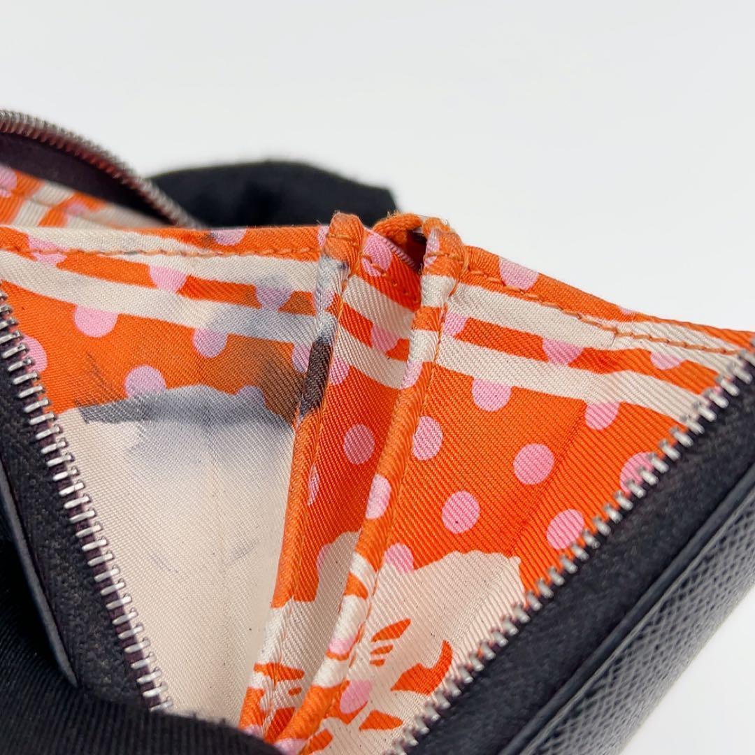 エルメス アザップ シルクイン コンパクト ブラック C刻印 財布 789