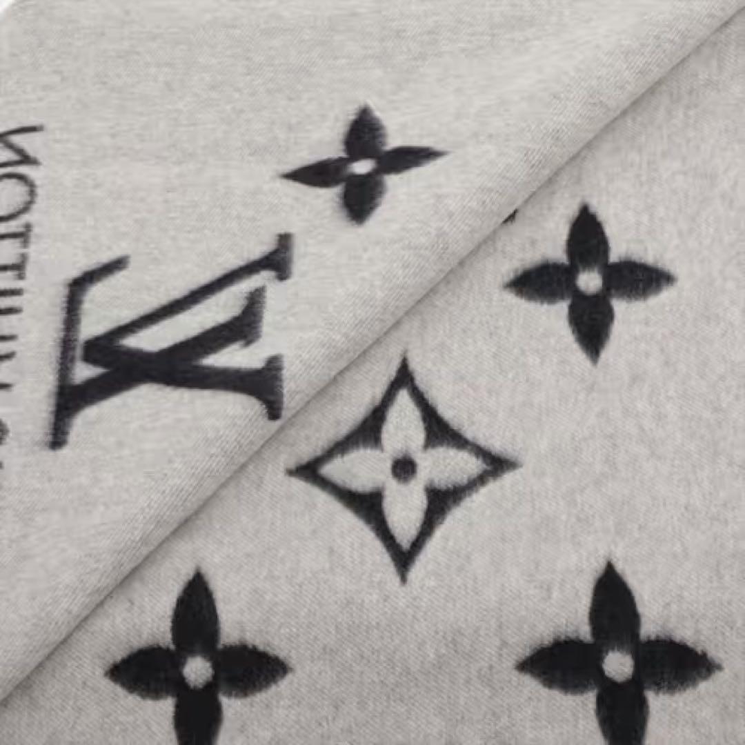 新品　VUITTON マフラー　カシミヤ100% ブラック