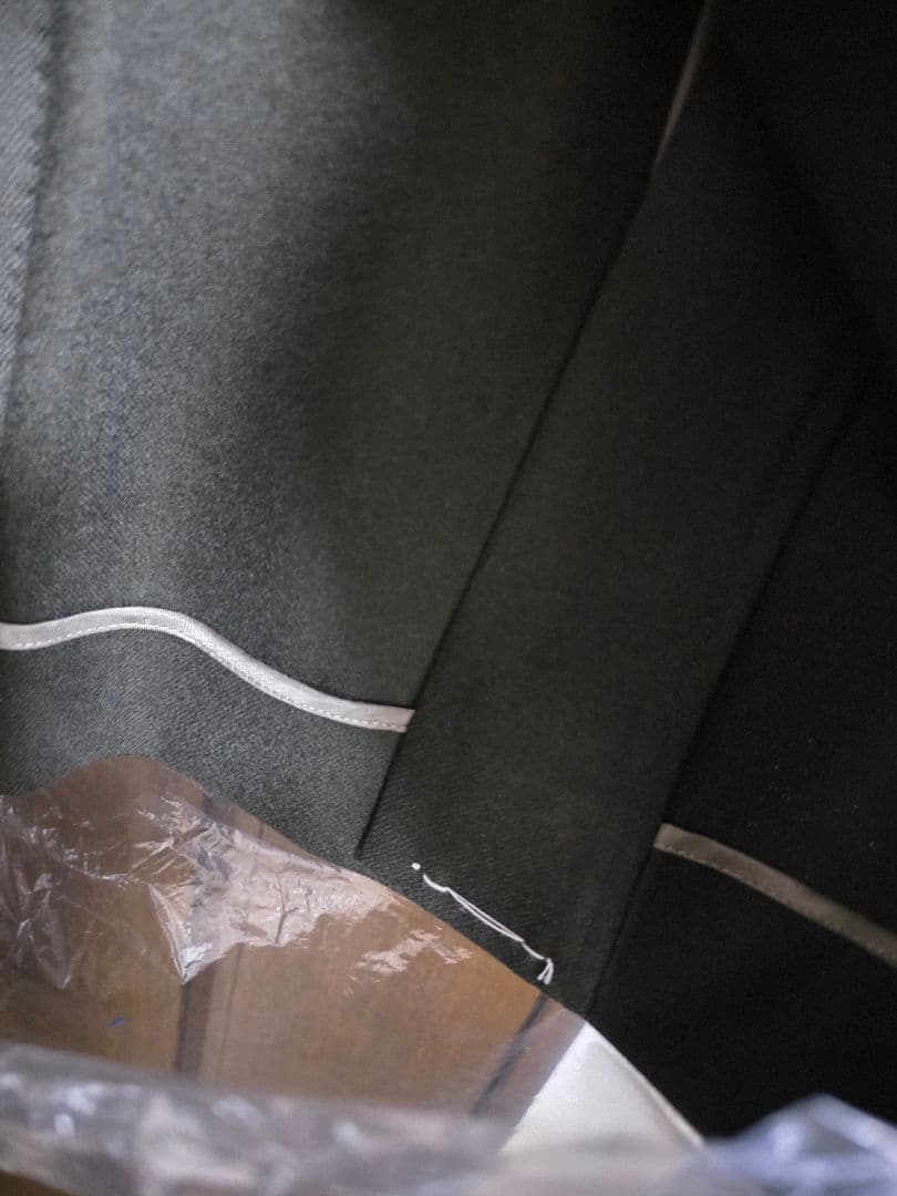 【新品未使用品】RAINMAKER ノーカラーロングジャケット ダークオリーブ