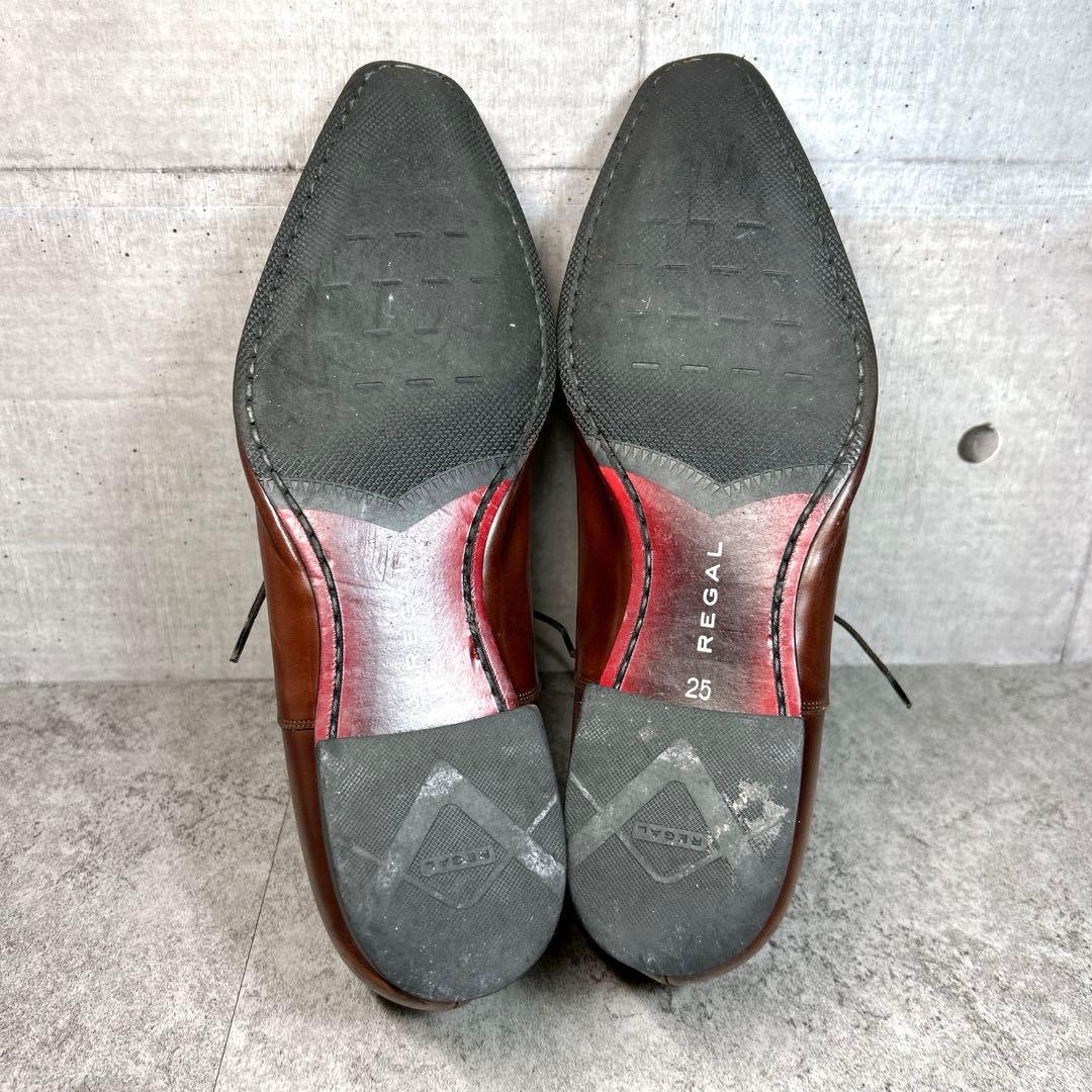 美品【REGAL】ビジネスシューズ/11LR/ストレートチップ/キャップトゥ/茶