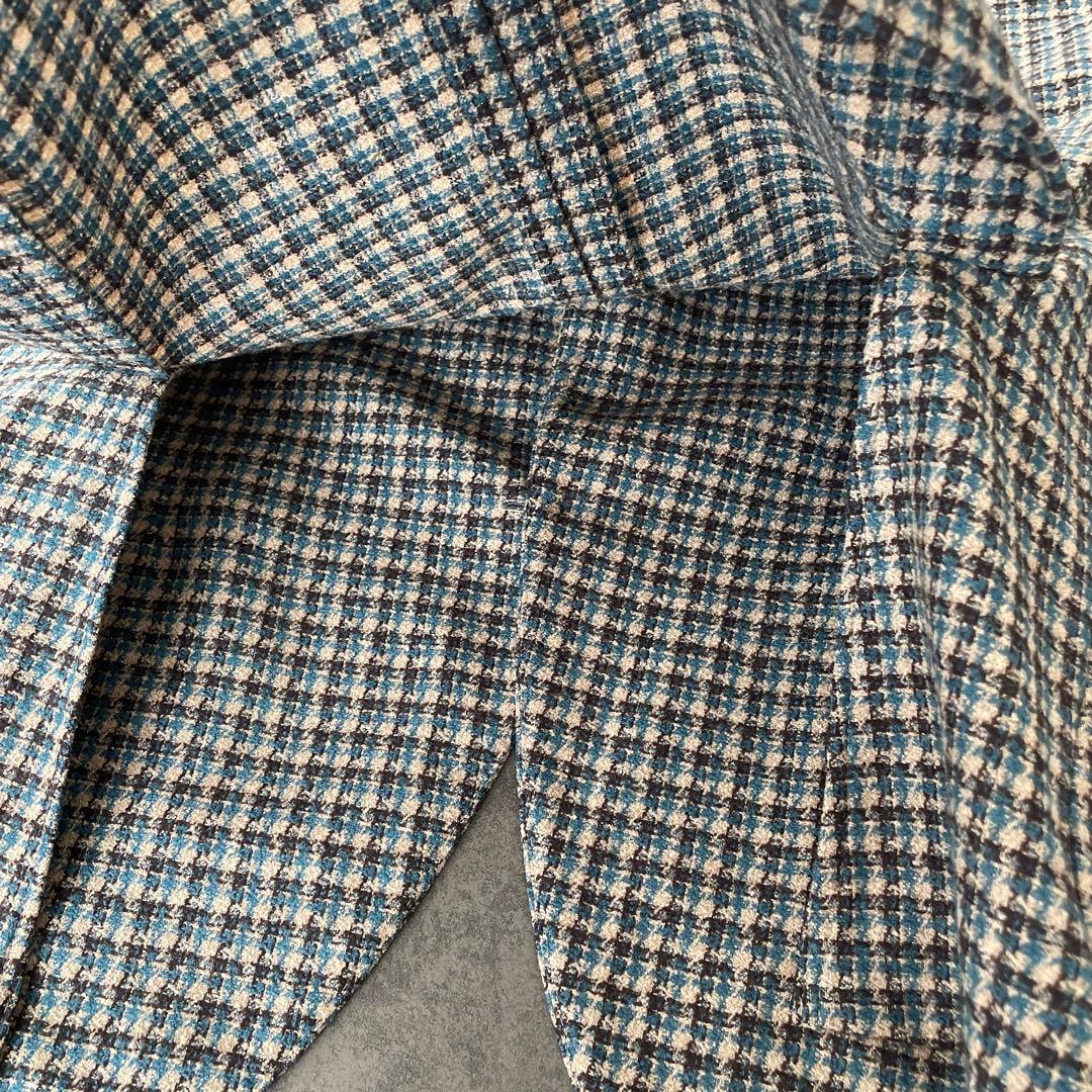 LARDINI シルク混 アンコン ブートニエール テーラードジャケット M