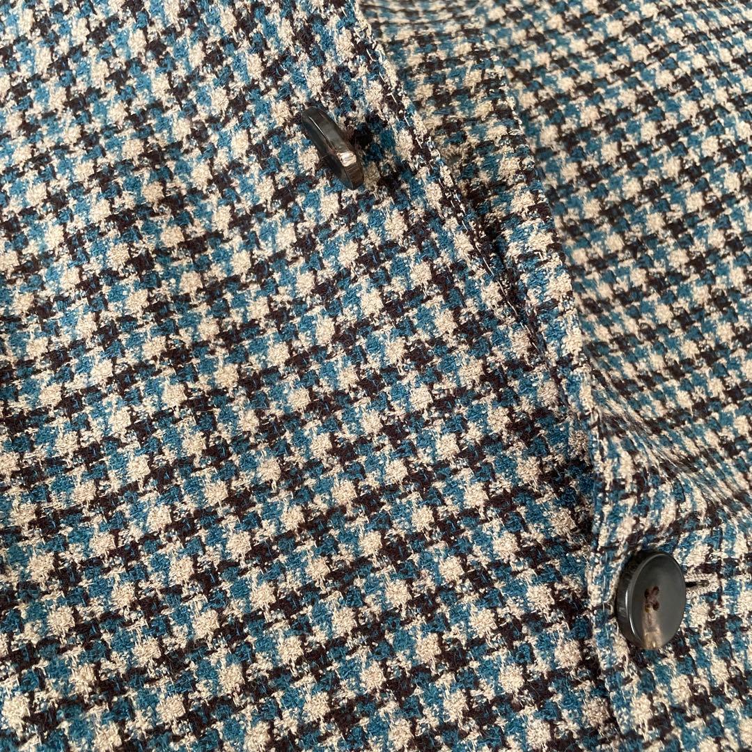 LARDINI シルク混 アンコン ブートニエール テーラードジャケット M