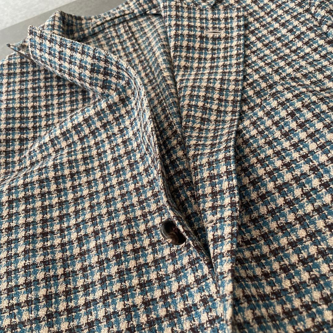 LARDINI シルク混 アンコン ブートニエール テーラードジャケット M