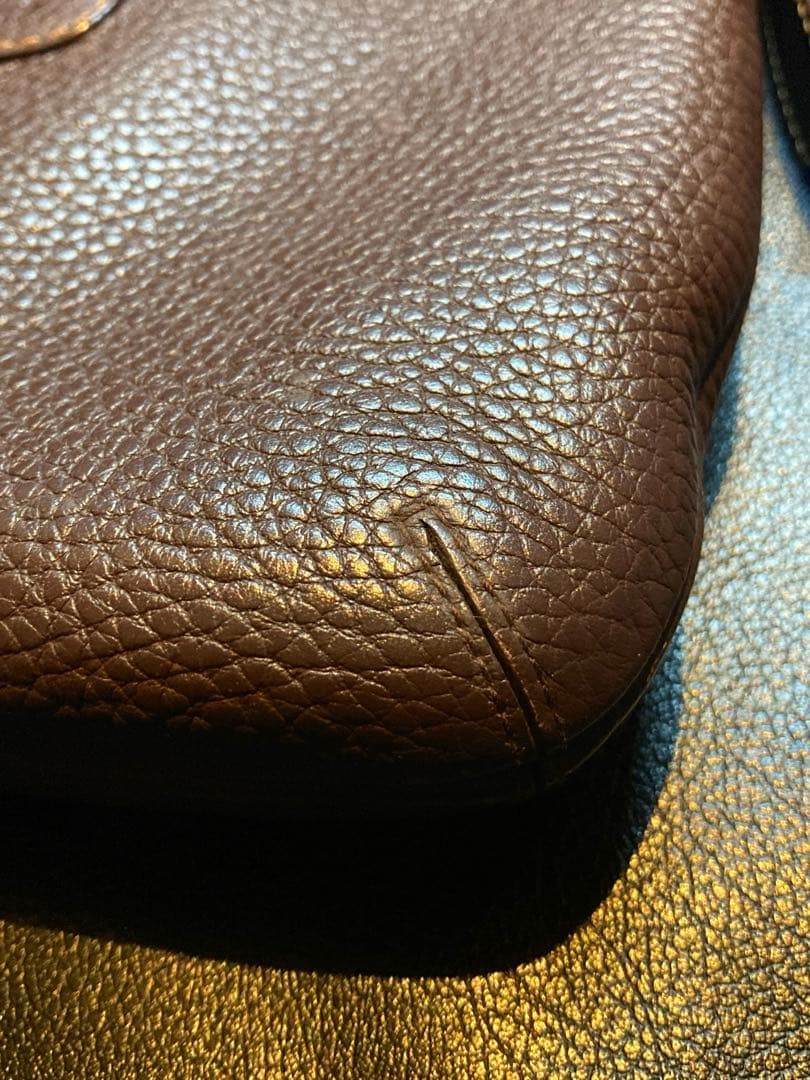 LOEWE ロエベ ブラウン レザーショルダーバッグ