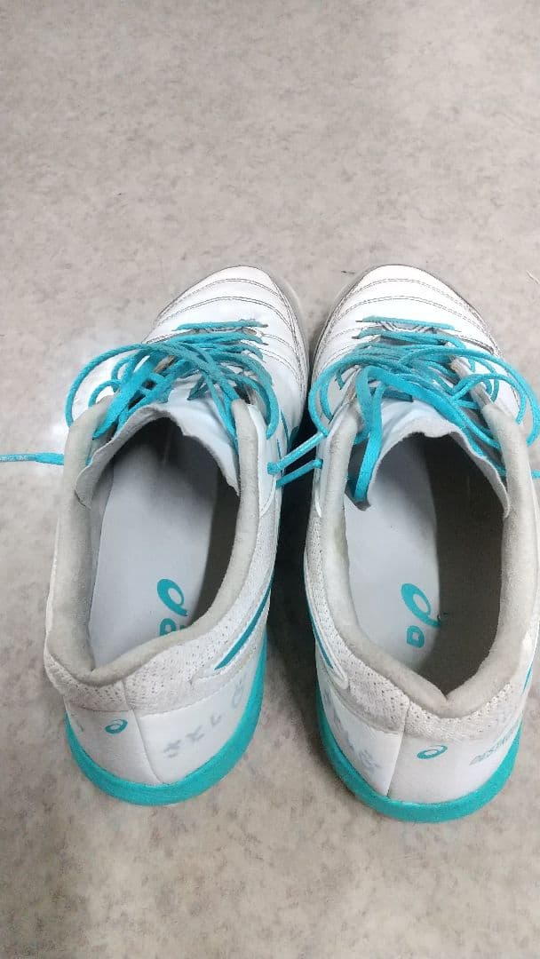 ASICS フットサルシューズ デスタッキホワイト/ターコイズ
