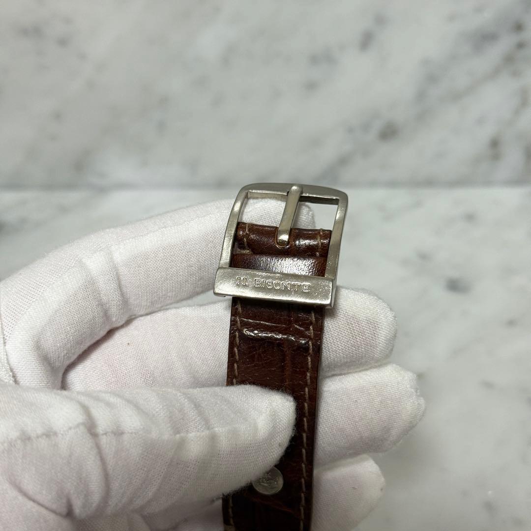 美品 IL BISONTE イルビゾンテ 腕時計 クロノグラフ アナログ レザー