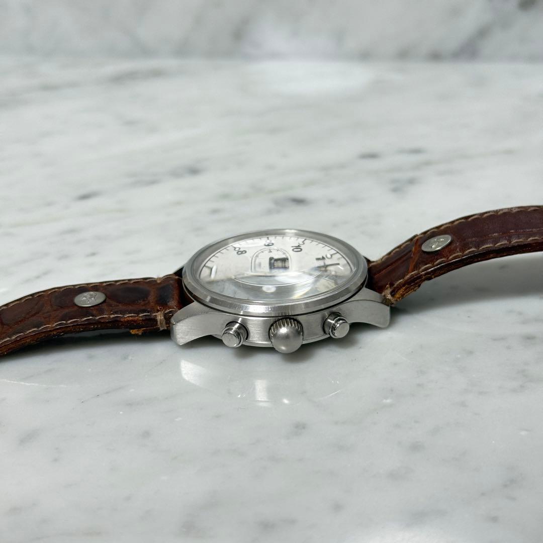 美品 IL BISONTE イルビゾンテ 腕時計 クロノグラフ アナログ レザー