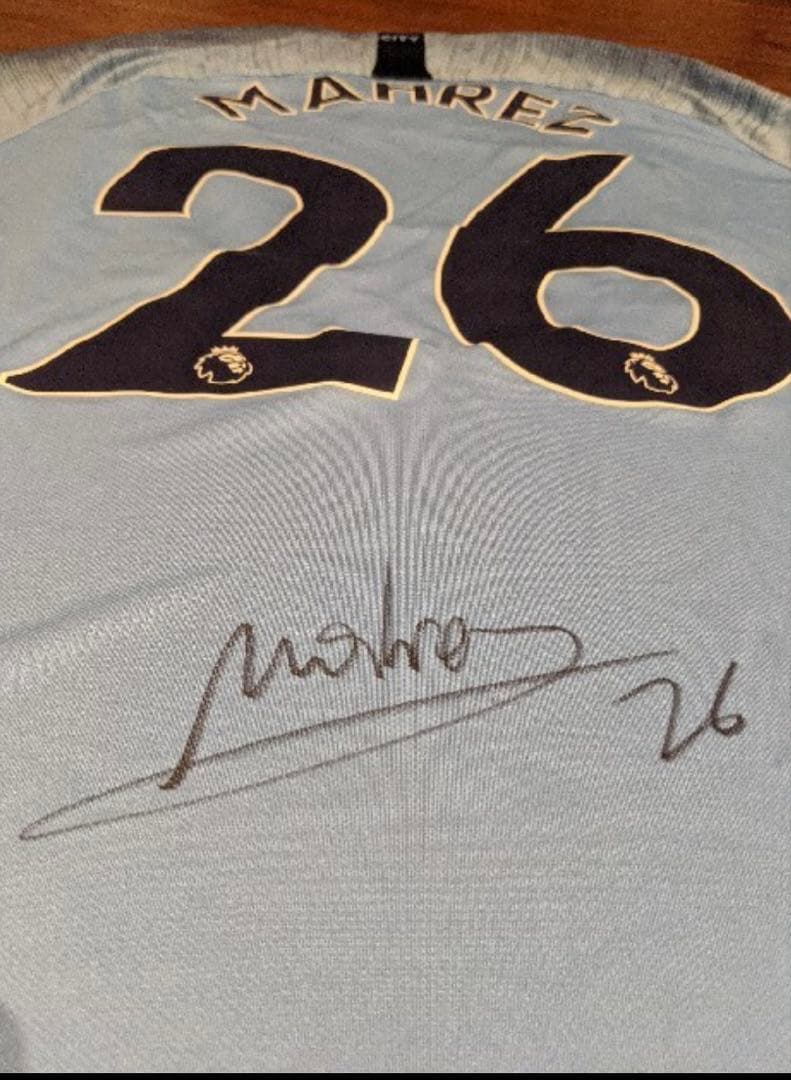 マンチェスターシティ マフレズ26 サイン入り　ユニフォーム