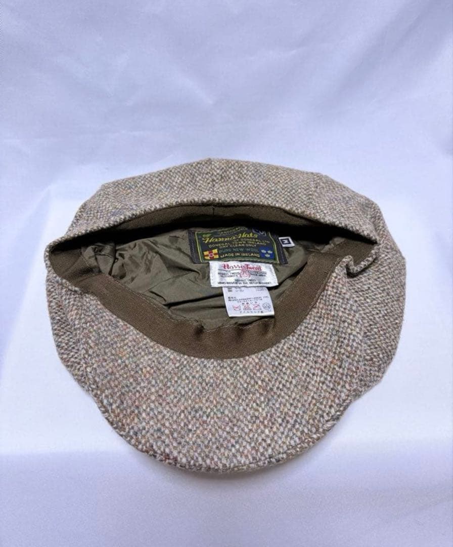 新品　別注　ハリスツイード　ハンナハッツ　キャスケット帽　ヘリンボーン