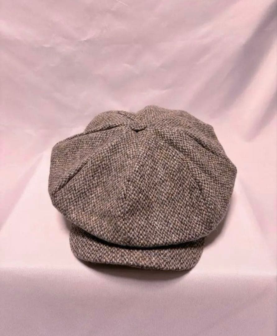新品　別注　ハリスツイード　ハンナハッツ　キャスケット帽　ヘリンボーン