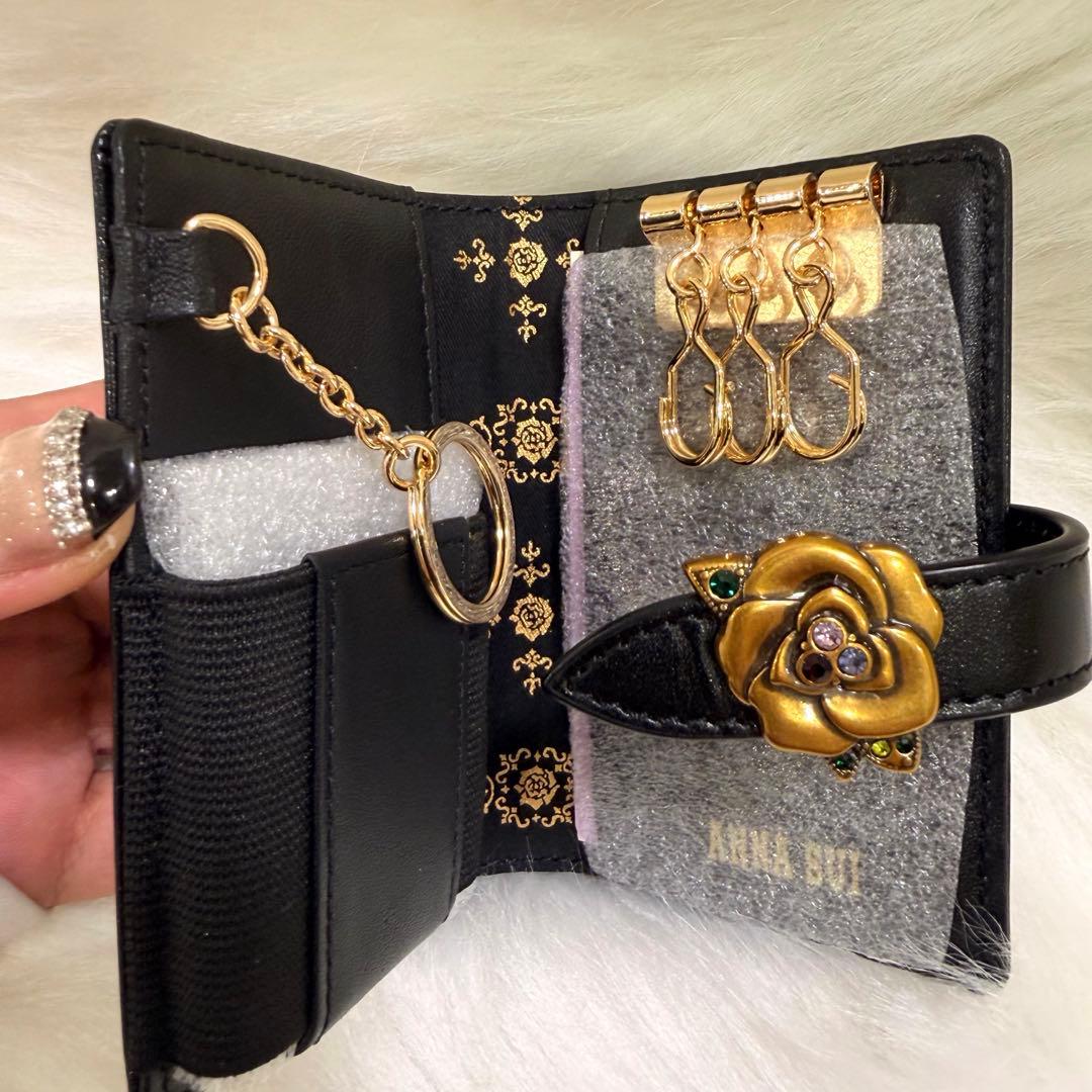 【希少】ANNA SUI（アナスイ）キーケース ブルボンシリーズ ローズ