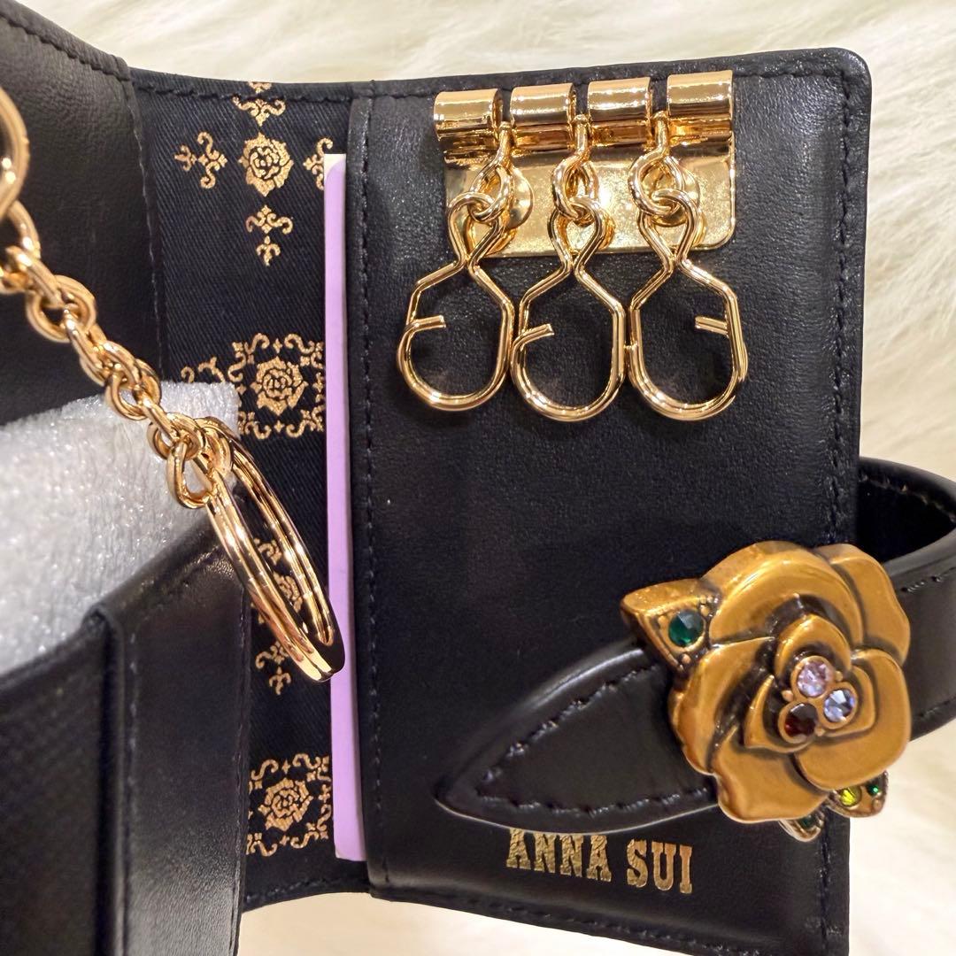 【希少】ANNA SUI（アナスイ）キーケース ブルボンシリーズ ローズ