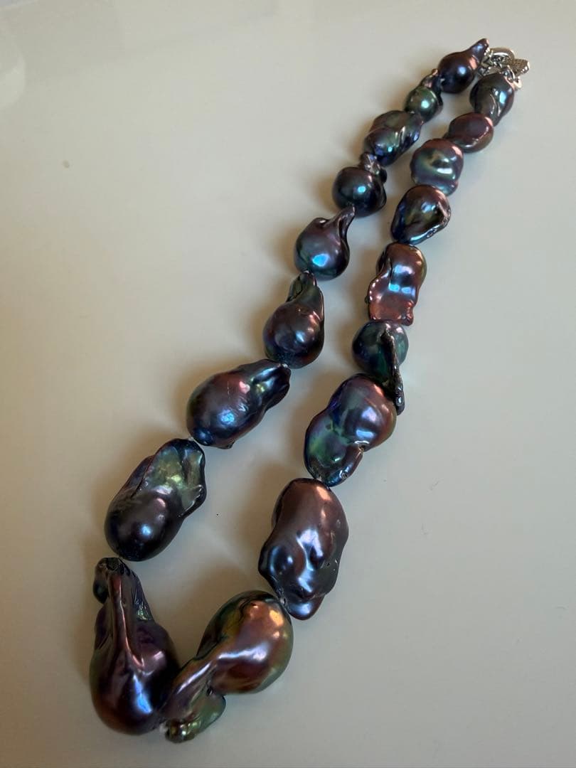 バロックネックレス、黒、グーリン系真珠,最終値下げ