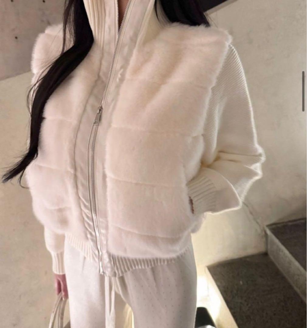 2WAYニットスリーブエコファーダウンジャンパー