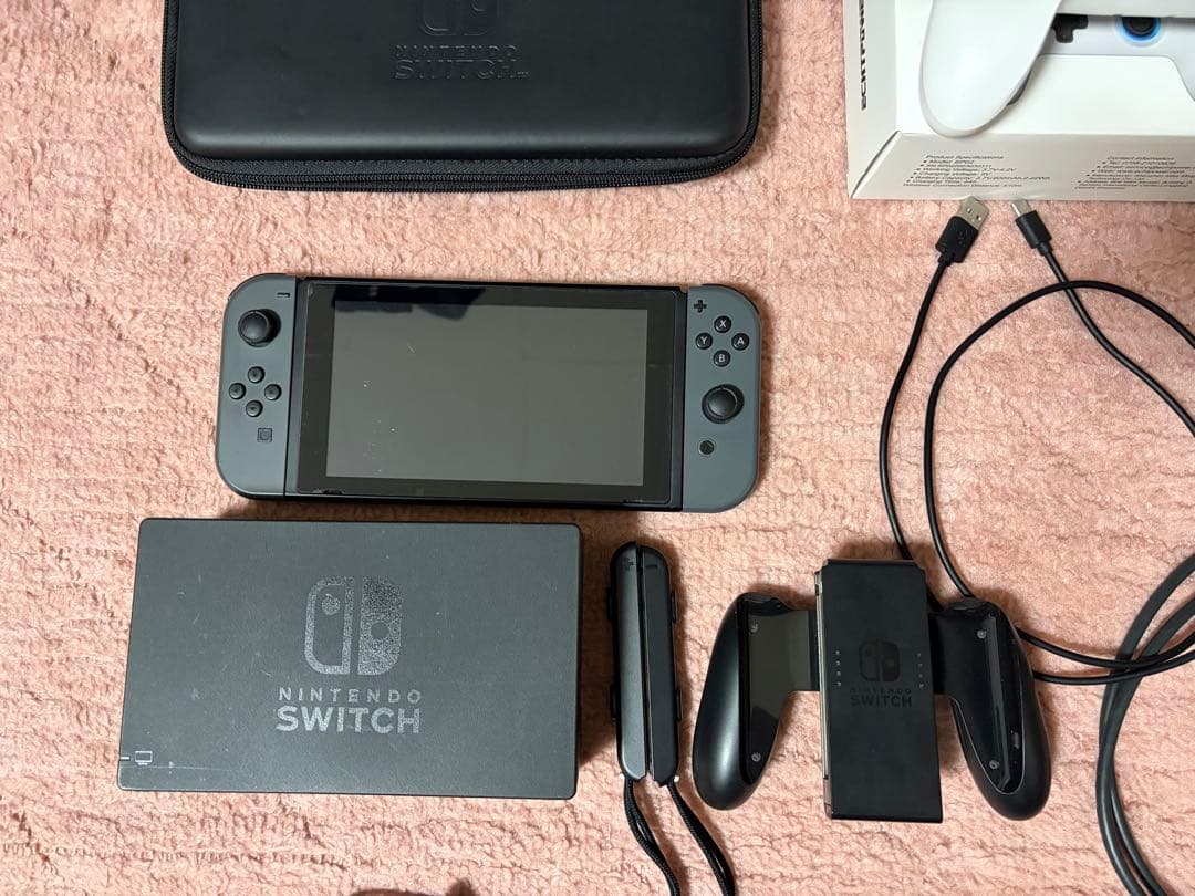 Nintendo Switch 本体+背面付きコントローラー+付属品　箱無し