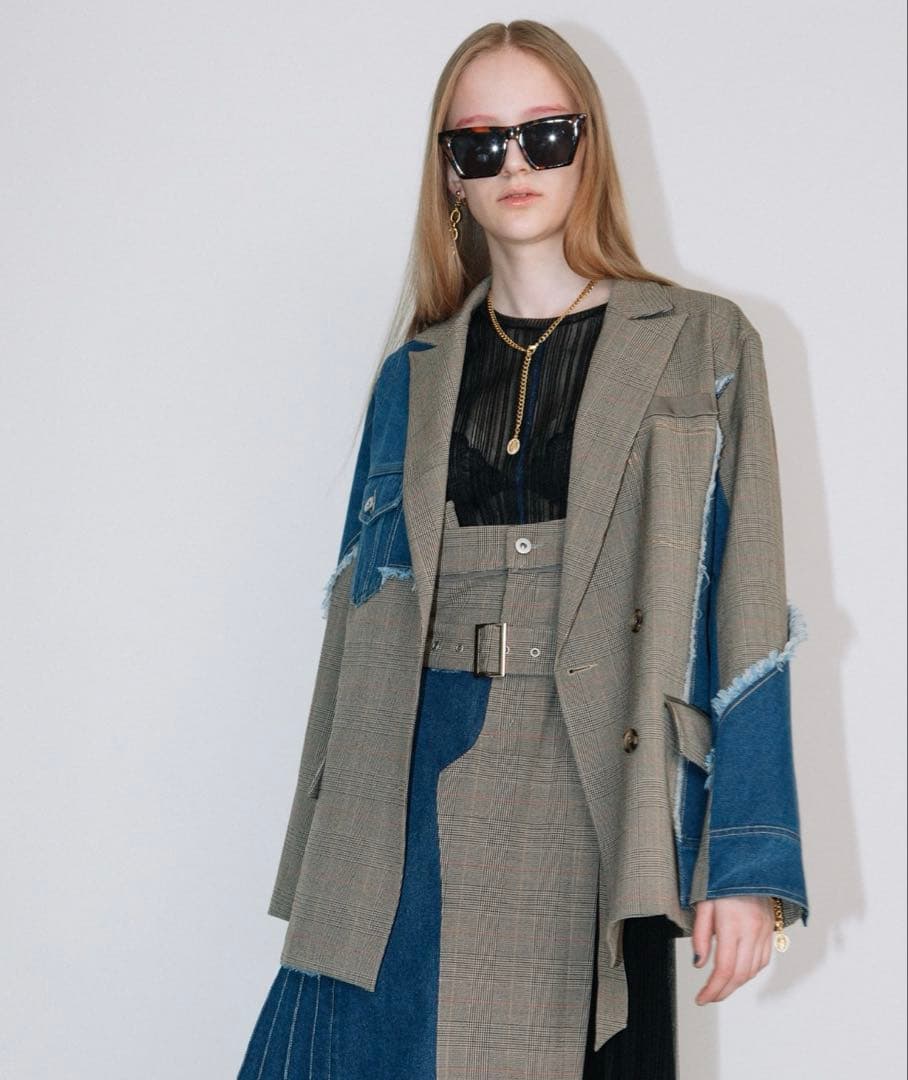 AULA AILA✴︎デニムコンビネーションジャケット