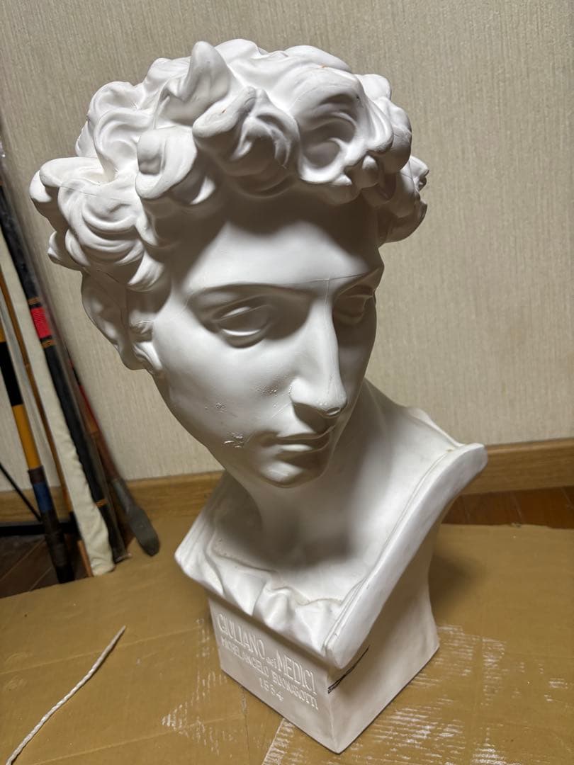 ジュリアーノ・デ・メディチ胸像（ミケランジェロ作）石膏像 美術品 インテリア