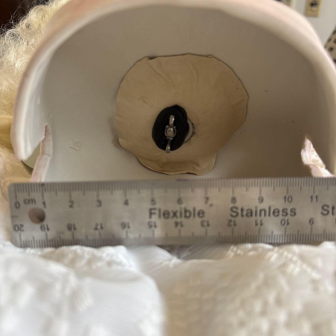 ビスクドール、ヘッド　ジュモー 赤のシューズ付き