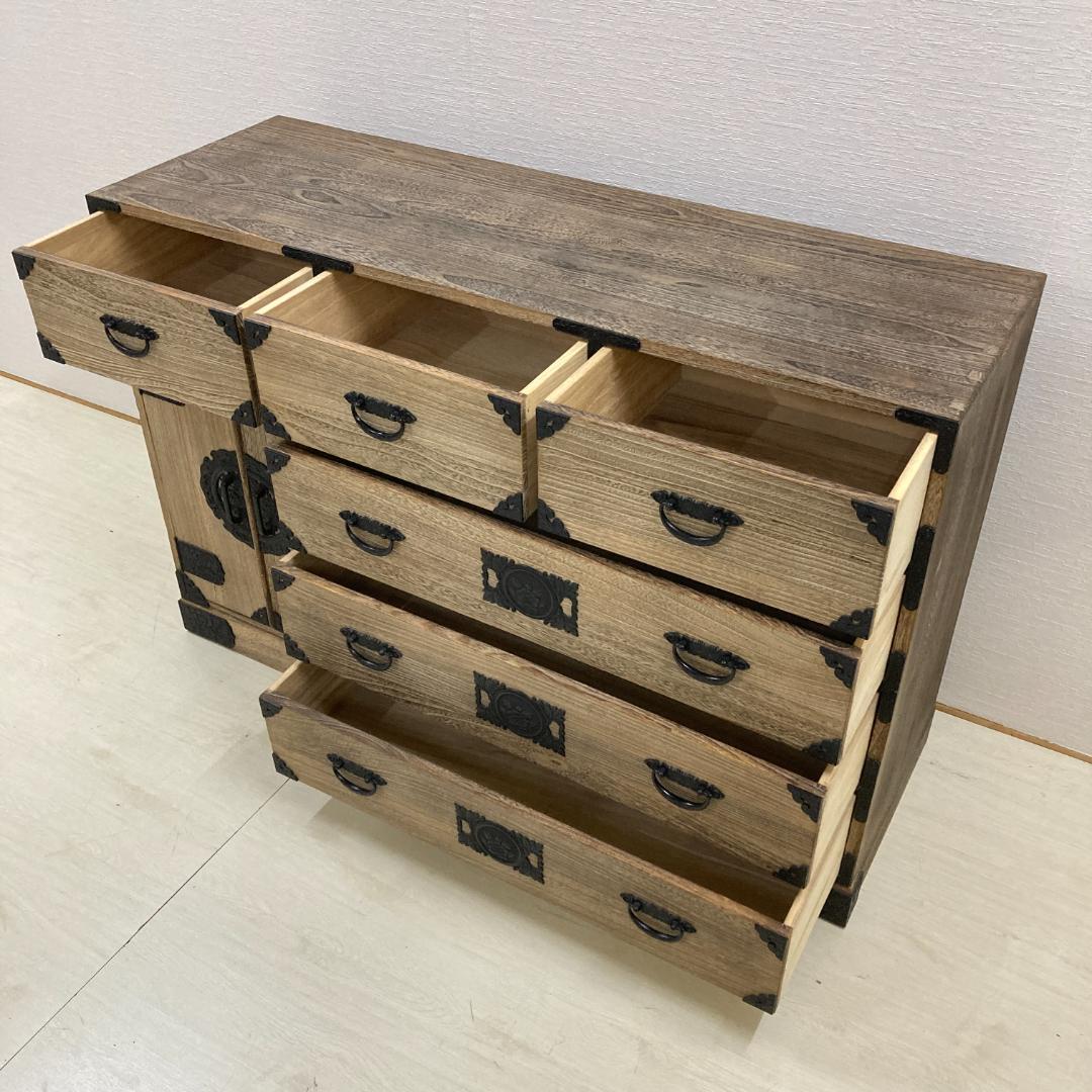 民芸箪笥　工芸タンス　４段　チェスト　古民家　時代