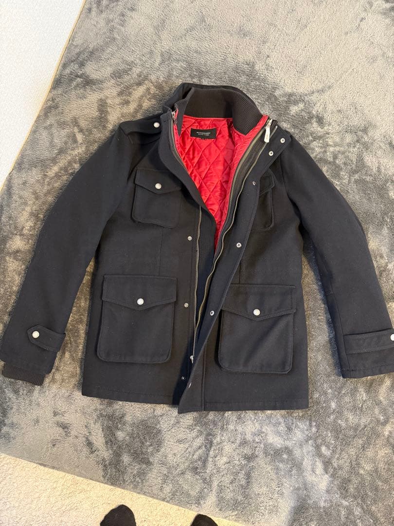 BURBERRY ウールコート 黒色 LL