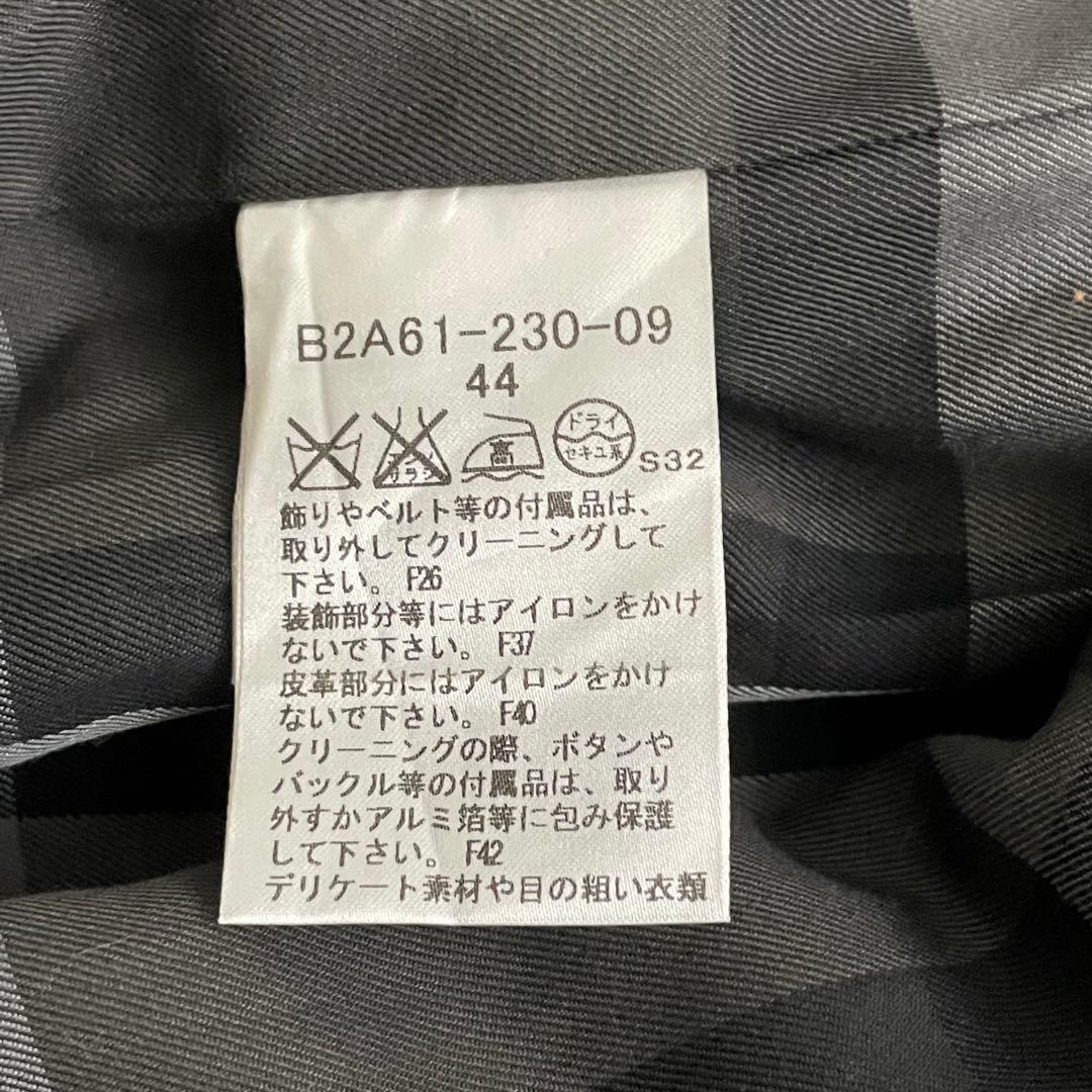 希少44サイズ　バーバリーロンドン　トレンチコート　黒　ナポレオンコート　極美品