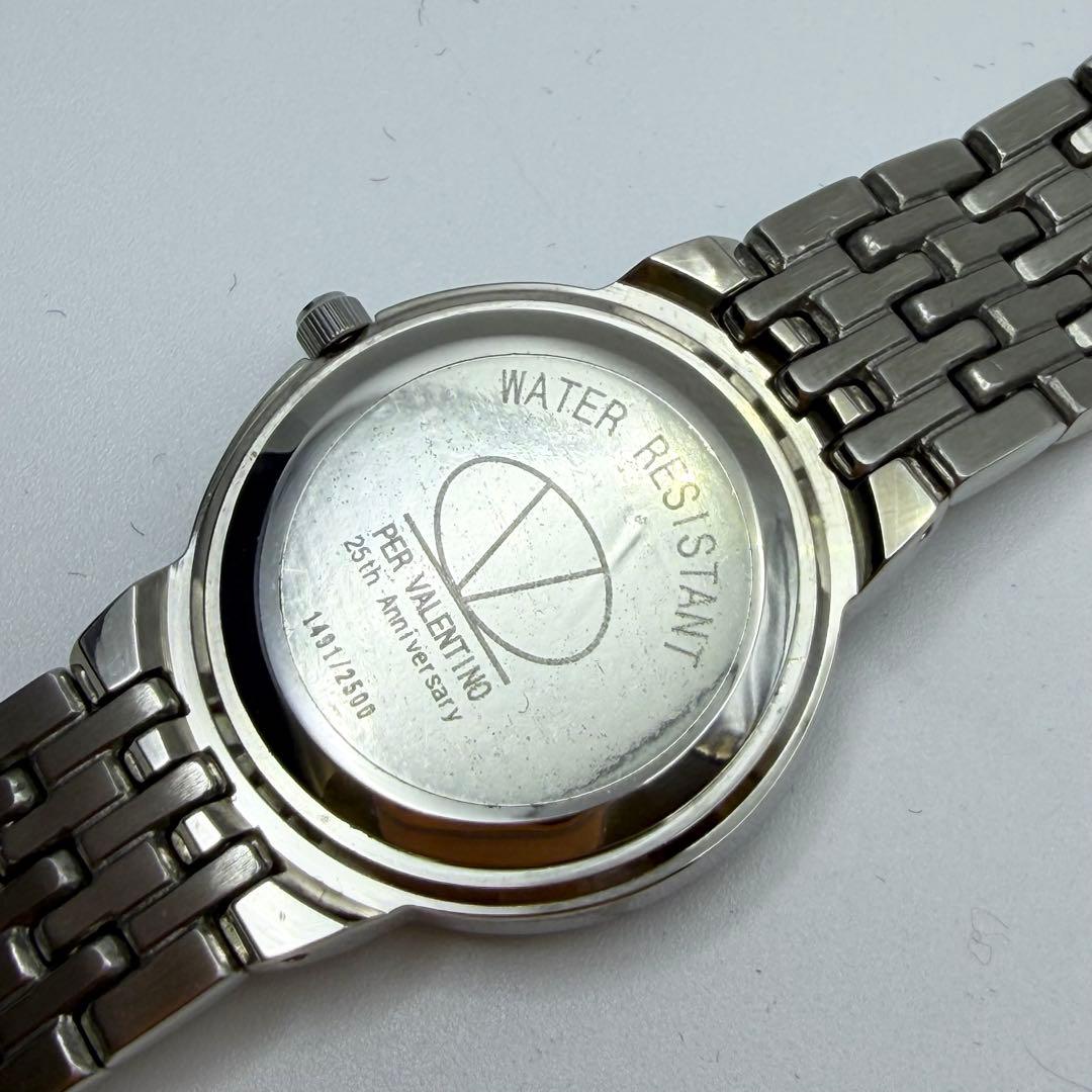 【稼働】PER VALENTINO 純金文字盤 天然ダイヤ 限定品 腕時計