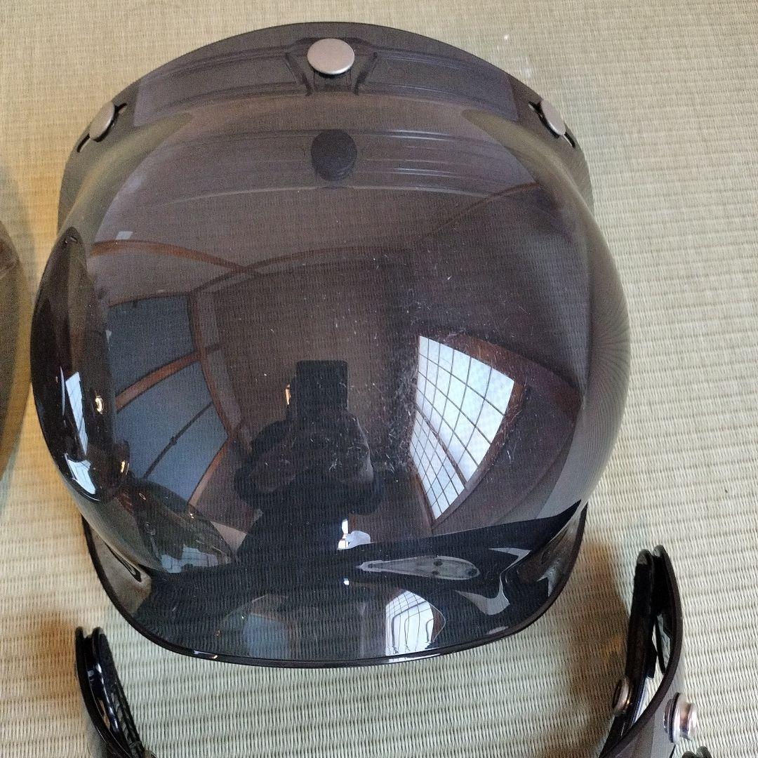 バイク ジェットヘルメット用シールド 5枚セット ＆ フリップアップ 3個セット