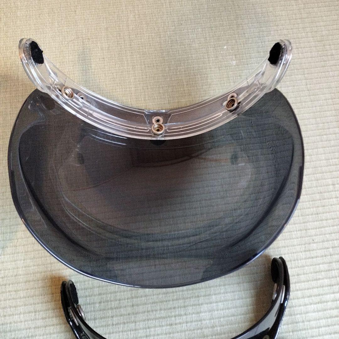 バイク ジェットヘルメット用シールド 5枚セット ＆ フリップアップ 3個セット