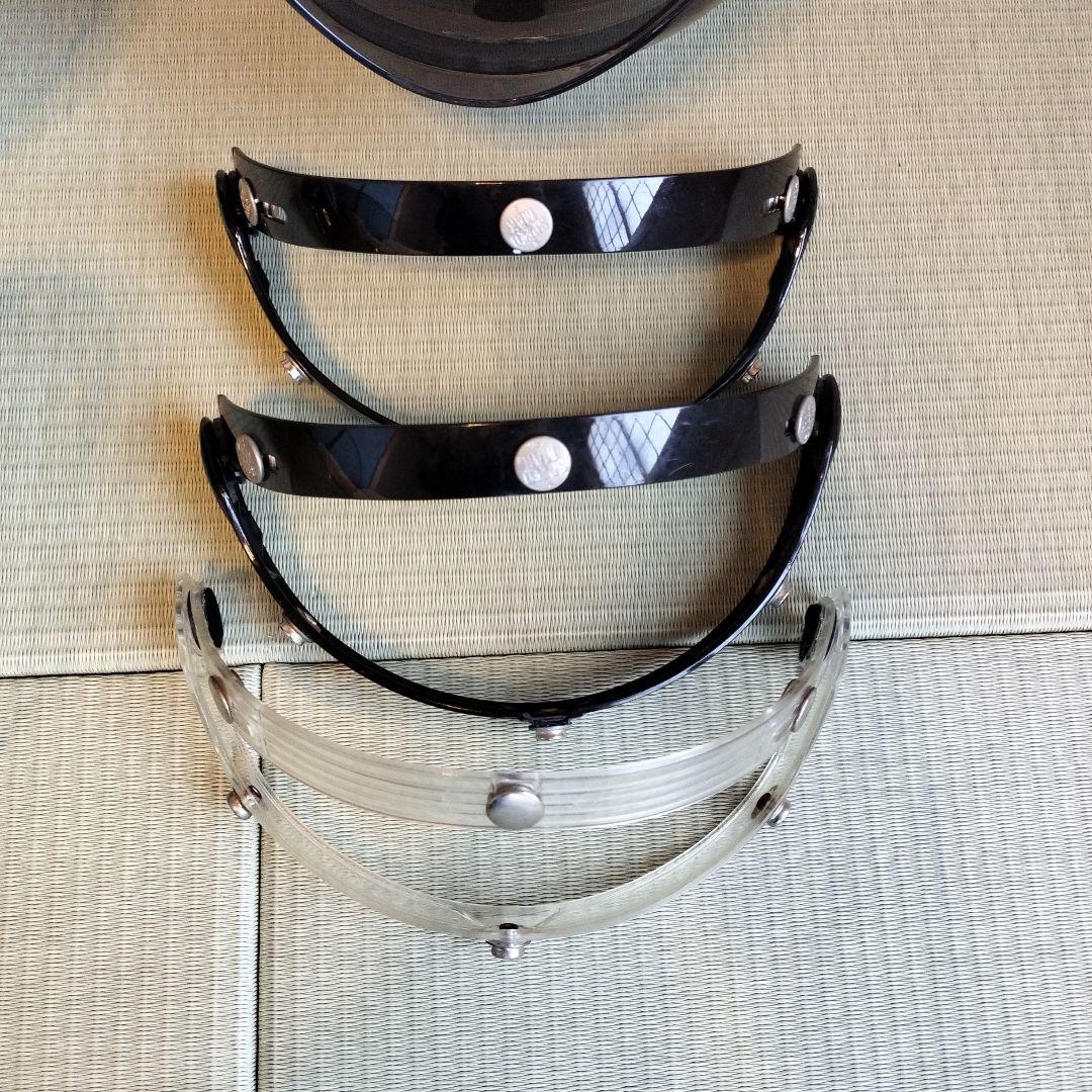 バイク ジェットヘルメット用シールド 5枚セット ＆ フリップアップ 3個セット