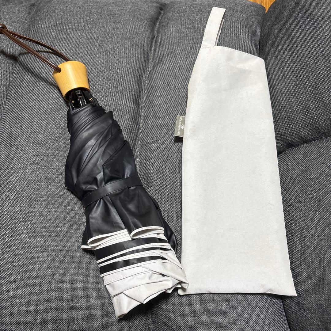 サンバリア100 折りたたみ日傘 3段折　無地ホワイト