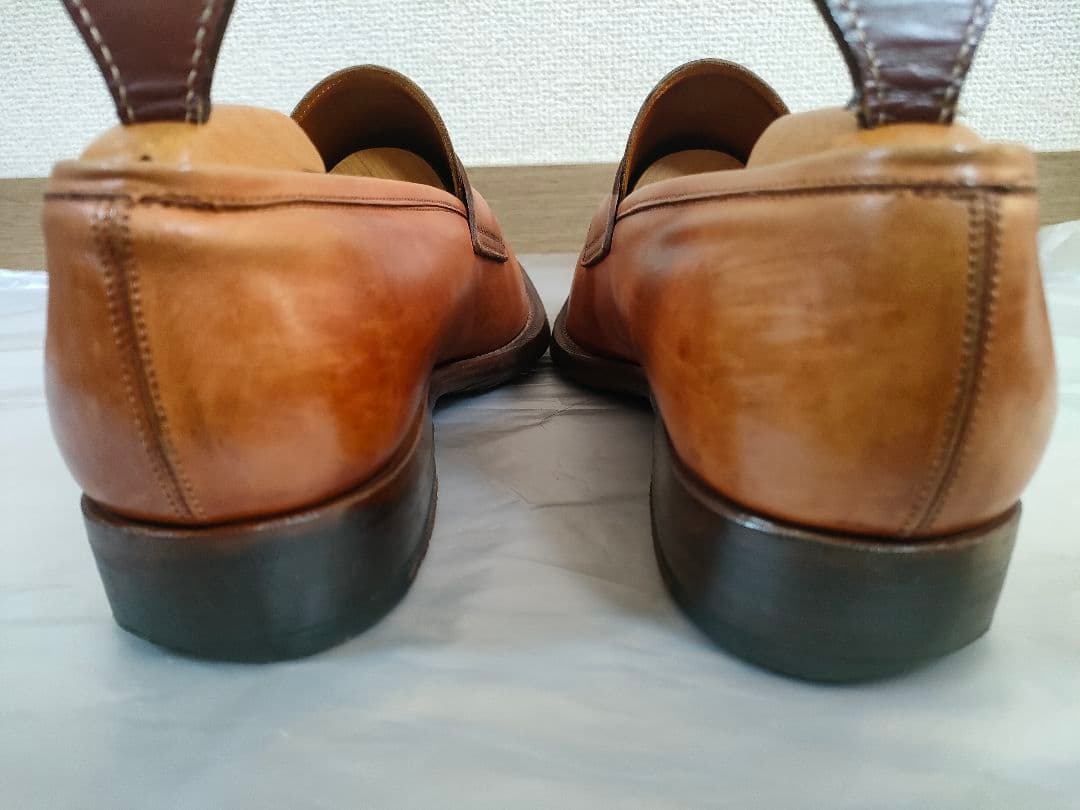 サントーニ　サイズ8 イタリア製　ステッチローファー　ブラウン　26.5センチ