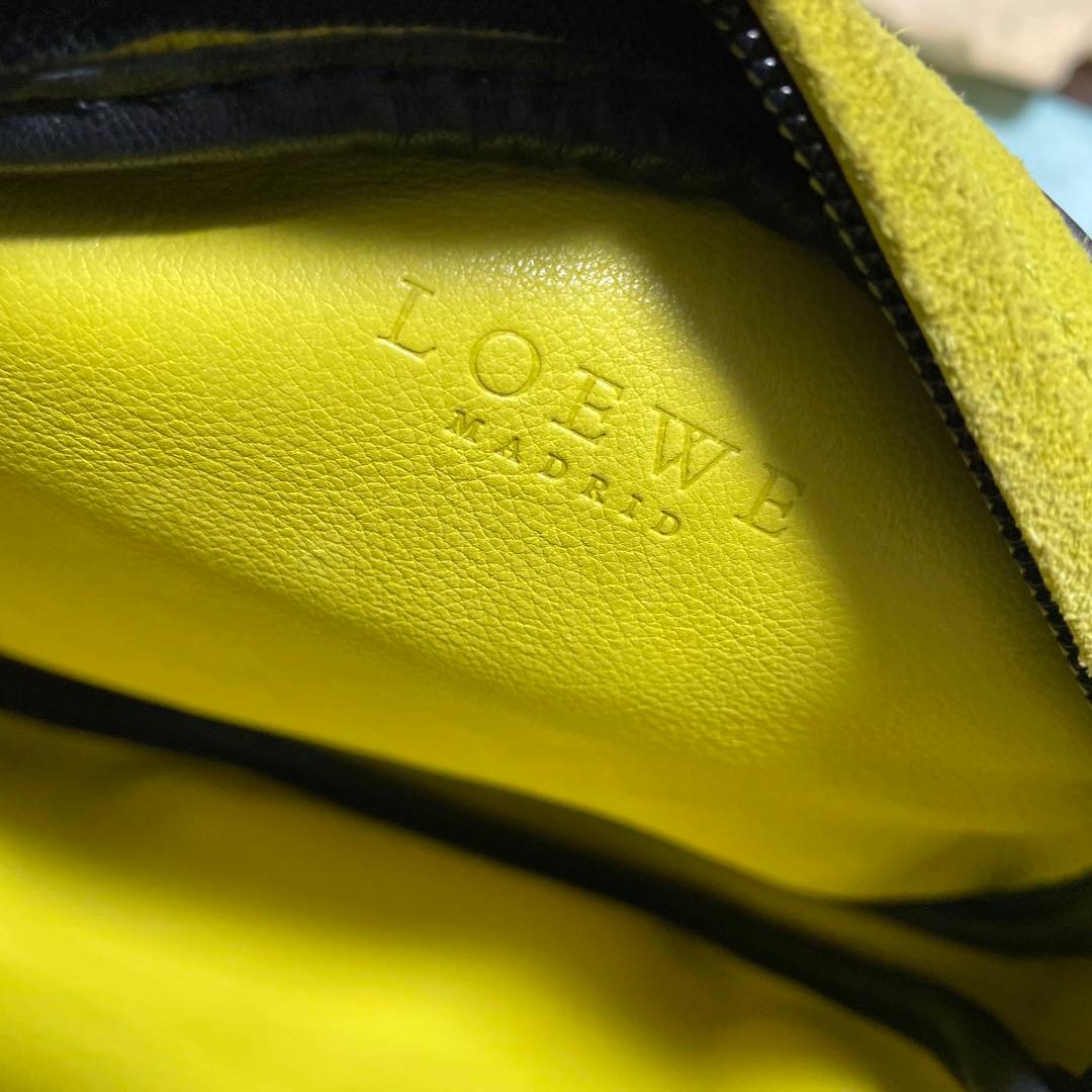 ロエベ　ポシェット（ヴィンテージ） グリーン×ネイビーコンビ