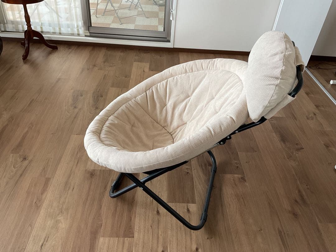 ヒナタライフ　 フォールディングチェア ベージュ