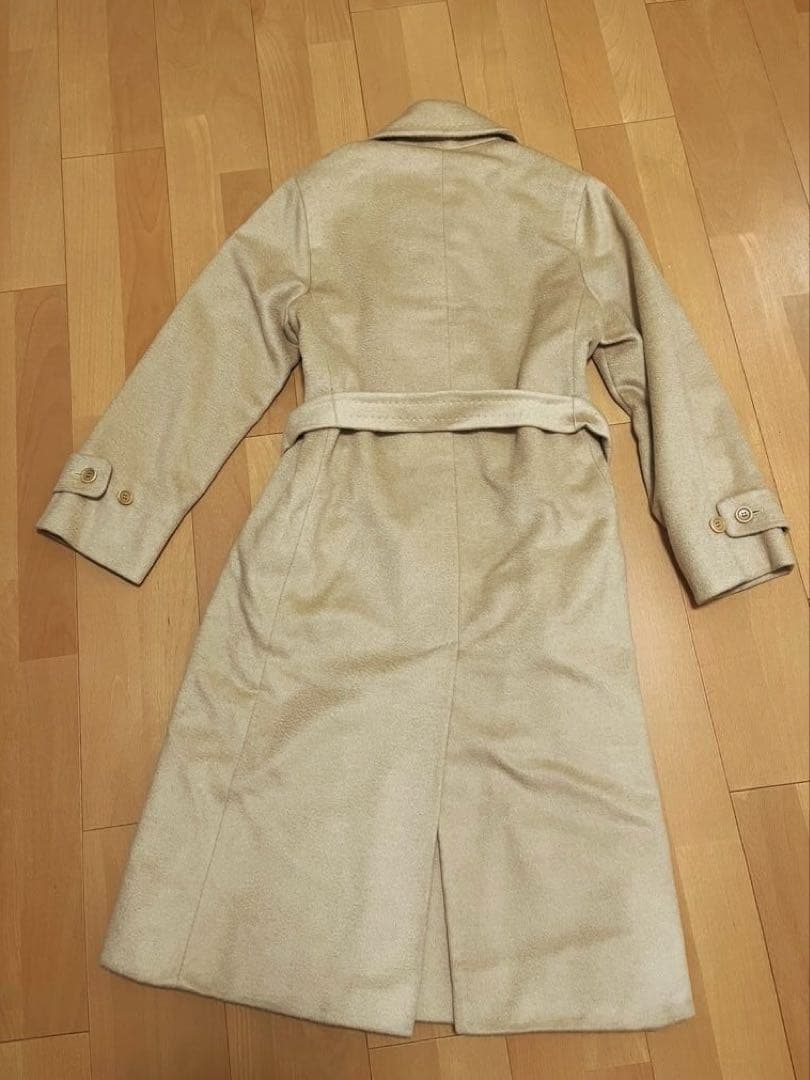 MaxMara 白タグ ベルテッドコート キャメル100%