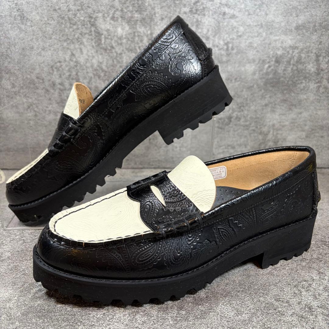 そ*ん様 極美品✨　ケンフォード　ローファー　ペイズリー　24.5cm 黒