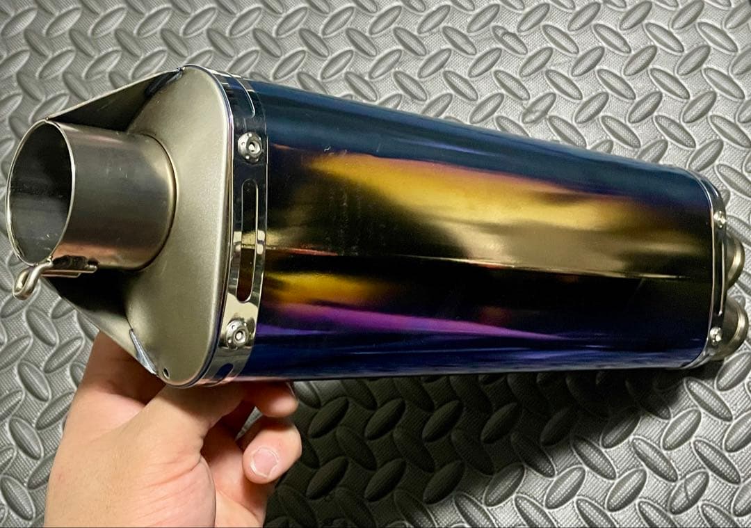 ヨシムラ トライオーバルマフラー　チタンブルー