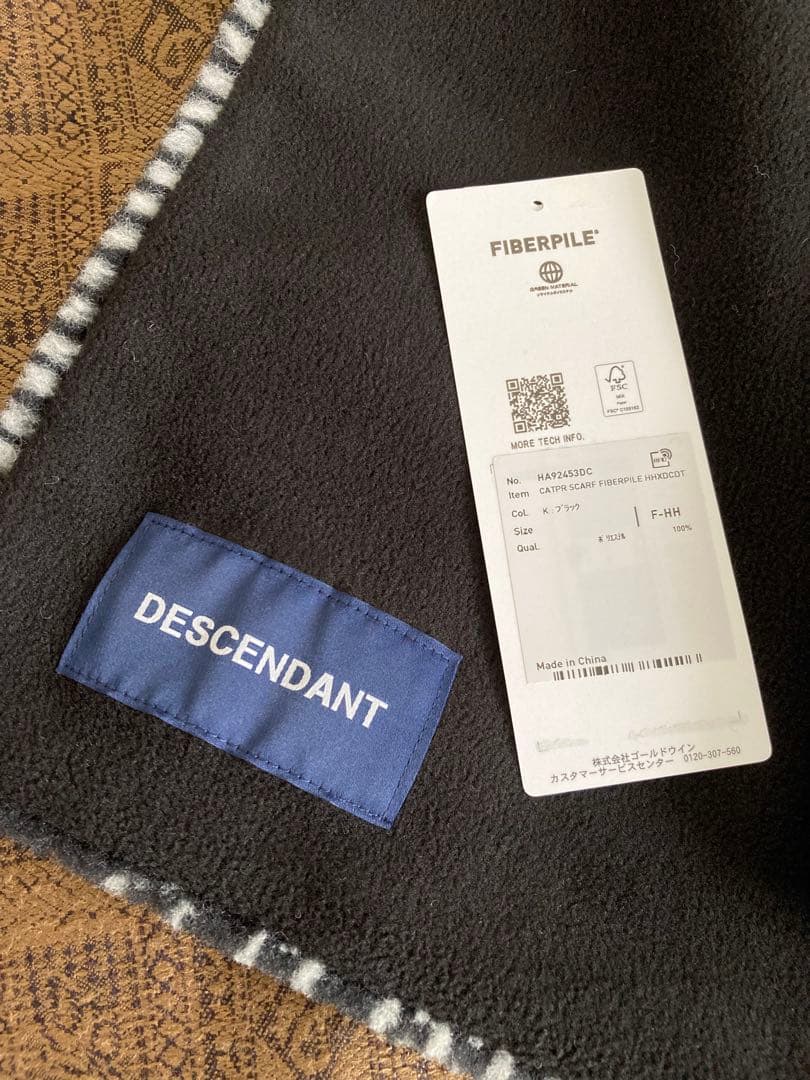 【未使用品】DESCENDANT ヘリーハンセン フリースマフラー