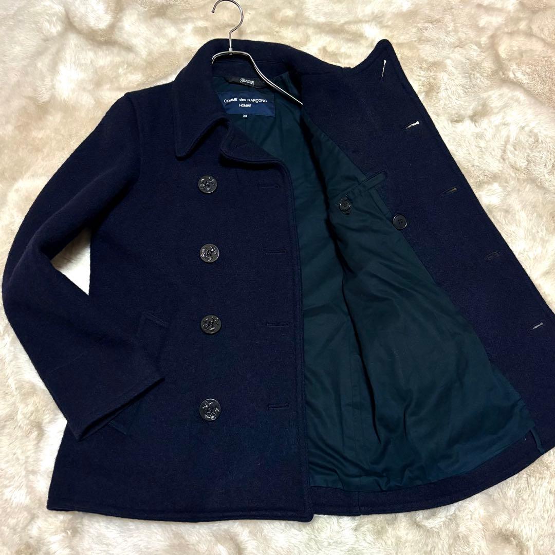 美品✨コムデギャルソンオム×グローバーオール ピーコート ネイビー AD2012