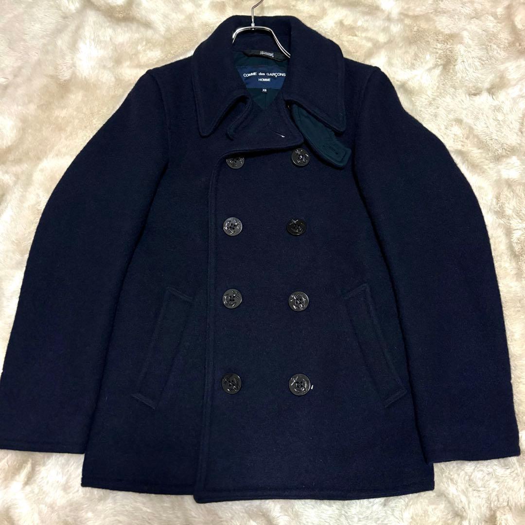美品✨コムデギャルソンオム×グローバーオール ピーコート ネイビー AD2012