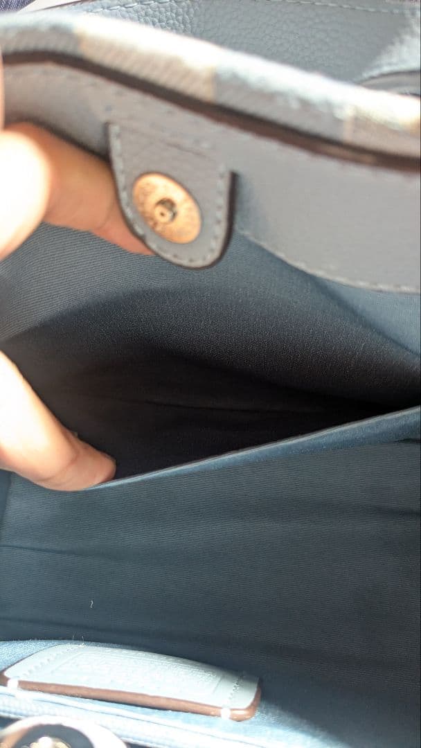 COACH 　コーチ　シグネチャー　ブルー　トートバッグ　美品