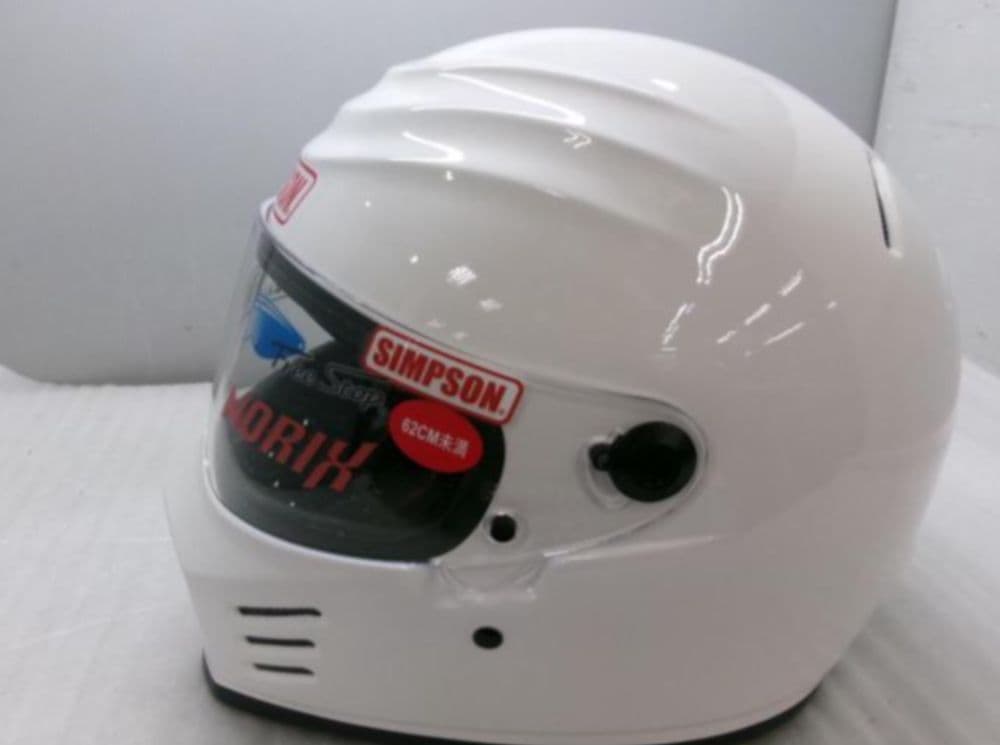 激レア！SIMPSON OUTLAU フルフェイスヘルメット ホワイト新品未使用