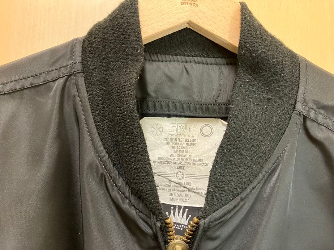 サキャスティック MOTIVE WTAPS hecticブラック MA-1