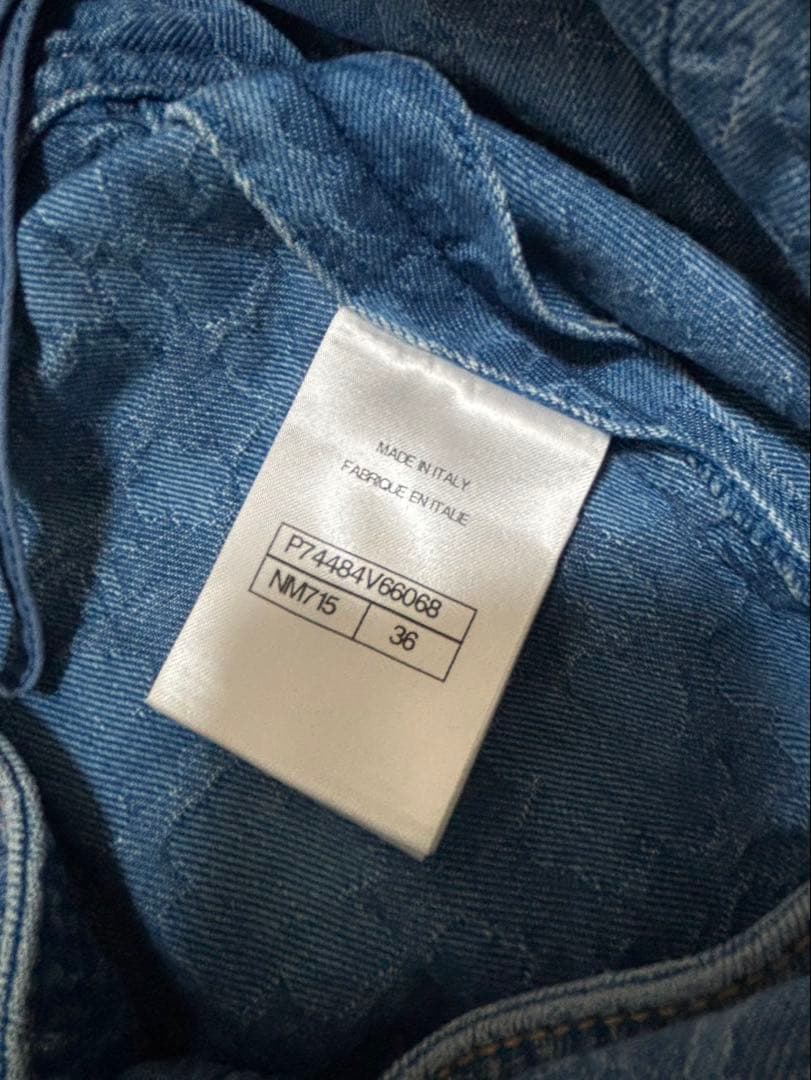 CHANEL デニムスカート ココマーク カメリア 36