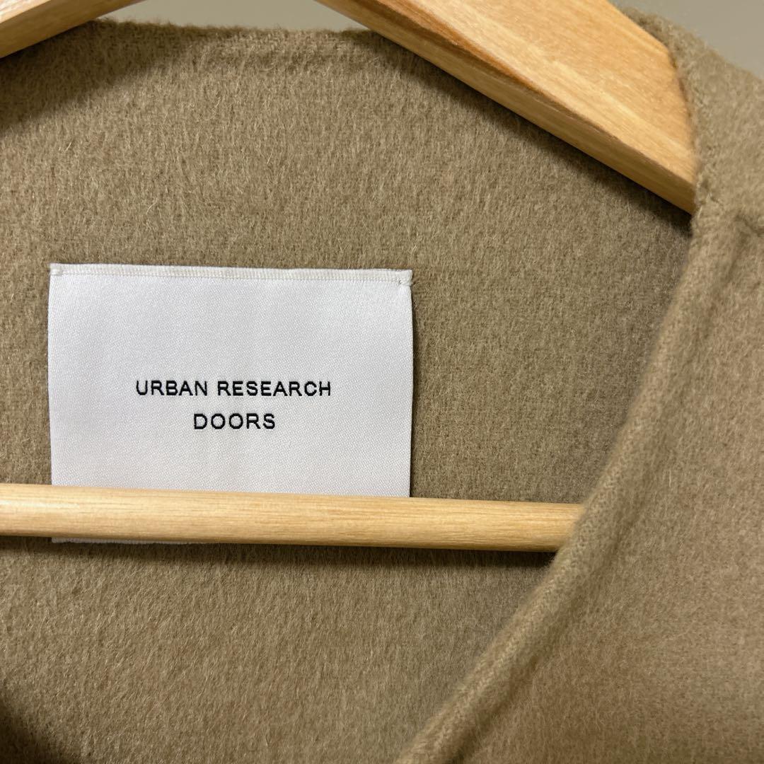 DOORS アーバンリサーチ ドアーズ　 ウールノーカラー ミドルコート