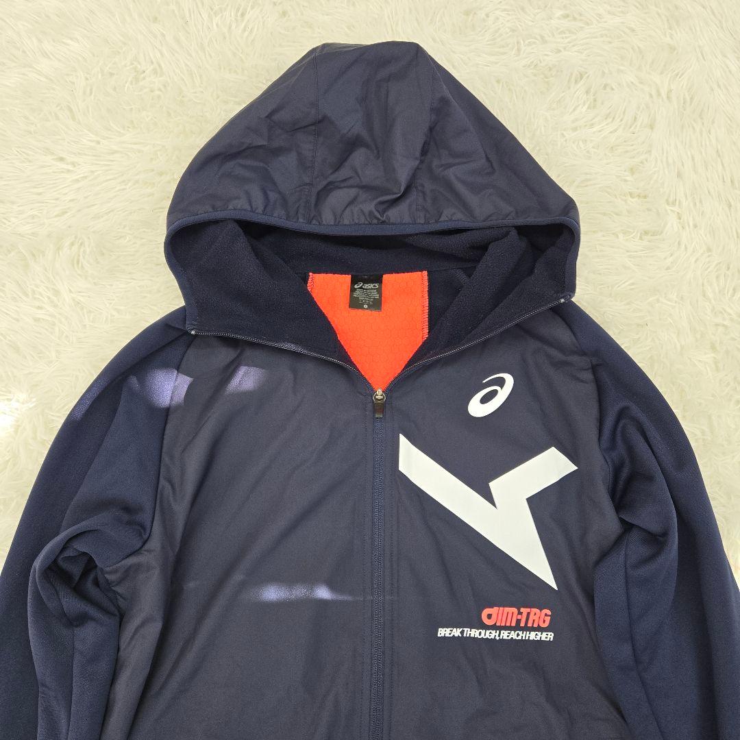 美品○アシックス　AIMハイブリッドフリース&ドライニットジャージ上下2点まとめ