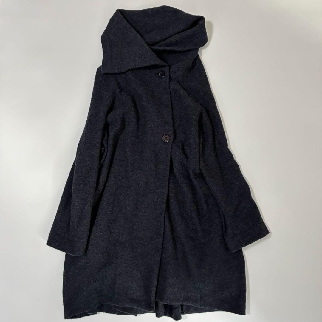 【美品】萌 モユル ウール100％ ロングコート 上質 センソユニコ