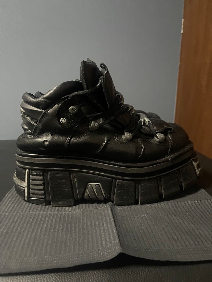 NEW ROCK ブラックレザーシューズ オリジナル