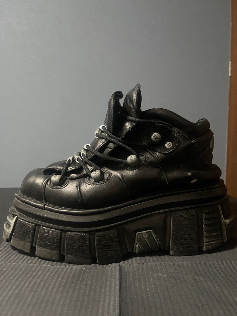 NEW ROCK ブラックレザーシューズ オリジナル